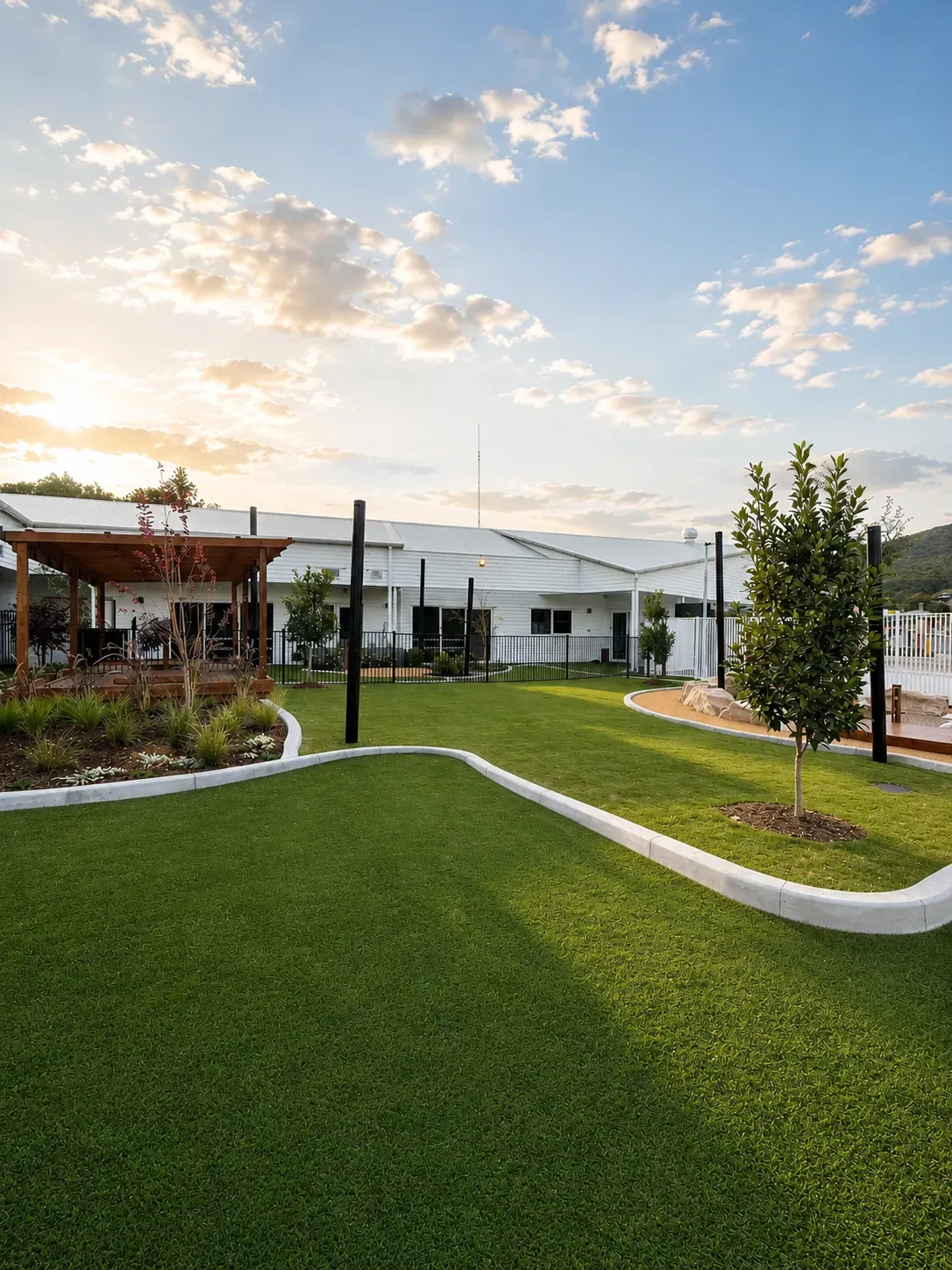 Outdoor play area at Harmony Early Learning Centre, Canungra