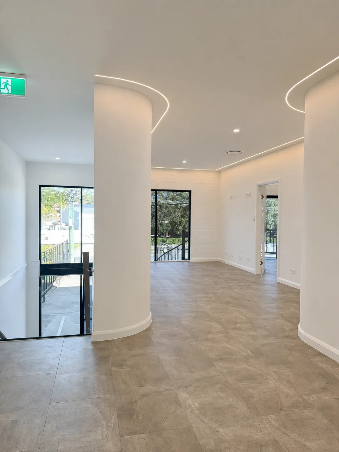 Refurbished entry lobby at a Burleigh Heads industrial unit